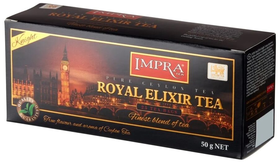 Impra Royal Elixir Tea Knight melnā tēja ar bergamoti paciņās 50 g (25 gab.)