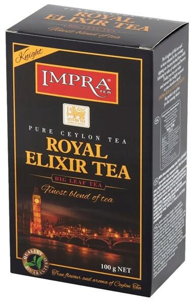 Impra Royal Elixir Tea Knight beramā lielo lapu melnā tēja ar bergamoti 100 g