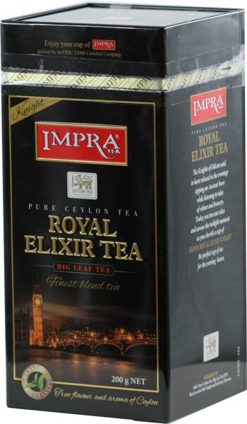 Impra Royal Elixir Tea Knight juodoji arbata su bergamote 200 g