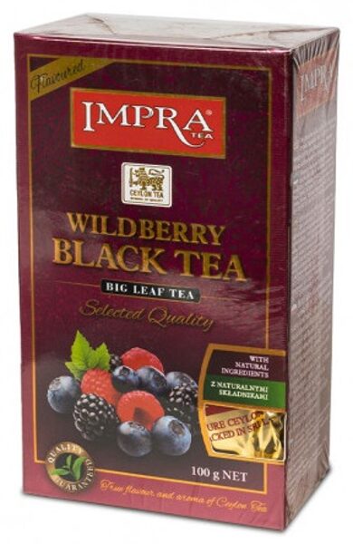 Impra Wildberry Black Tea Flavoured beramā lielo lapu melnā tēja ar meža ogu aromātu 100 g