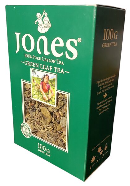 Jones Green Leaf Tea beramā lielo lapu zaļā tēja 100 g