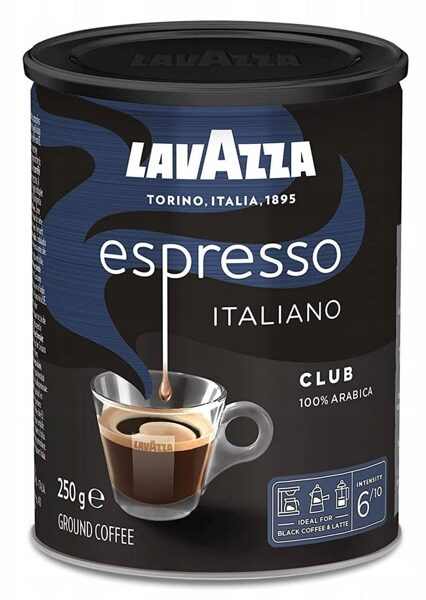 Lavazza Espresso Italiano Club maltā kafija (metāla bundžā) 250g