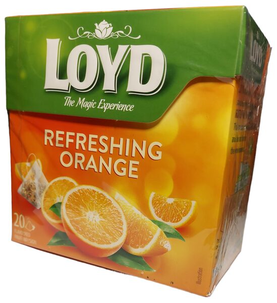 Loyd Refreshing Orange aromatizuotas vaisių arbatos gėrimas su apelsino skoniu - pakeliais 44 g (20 vnt.)