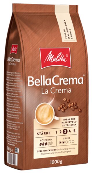 Melitta BellaCrema LaCrema kafijas pupiņas 1 kg