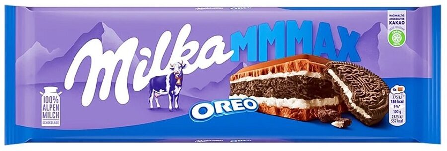 Milka Oreo молочный шоколад с печеньем 300 г