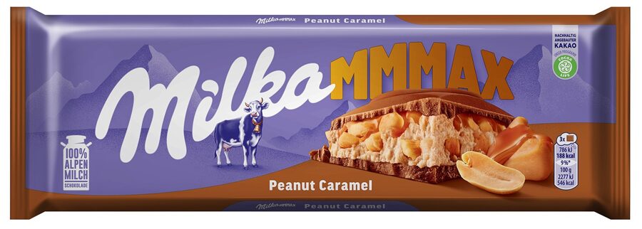 Milka Peanut Caramel piena šokolāde ar zemesriekstiem un karameli 276 g
