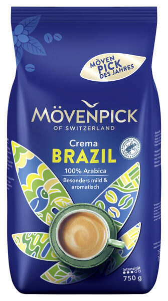 Mövenpick Crema Brazil kafijas pupiņas 750 g