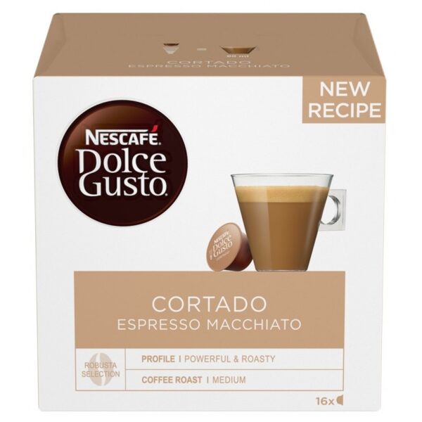 Nescafe Dolce Gusto Cortado Espresso Macchiato kafijas kapsulas 16 gab.
