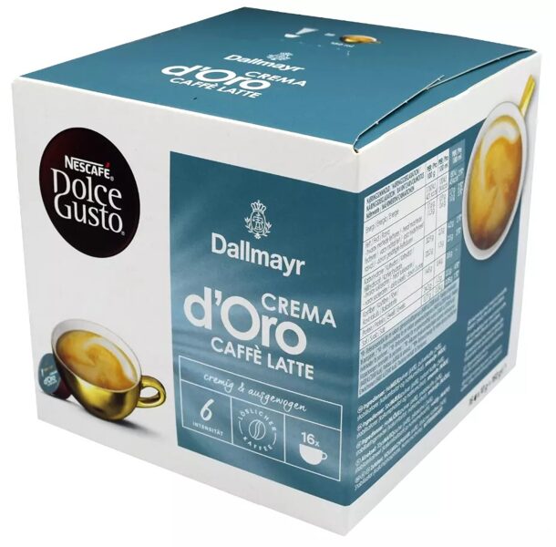 Nescafe Dolce Gusto Dallmayr Crema d'Oro Caffè Latte кофейные капсулы 16 шт.