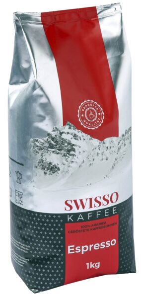 Swisso Kaffee Espresso kavos pupelės 1 kg
