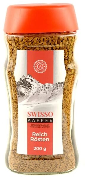 Swisso Kaffee Reich Rösten šķīstošā kafija 200 g