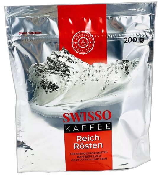 Swisso Kaffee Reich Rösten šķīstošā kafija 200g