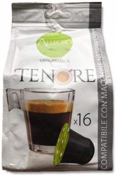 Tenore Nespresso Allegro 100% Arabica kafijas kapsulas 16 gab.