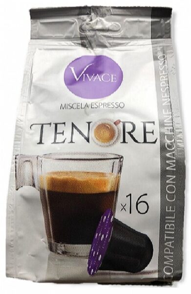 Tenore Nespresso Vivace Miscela Espresso kafijas kapsulas 16 gab.
