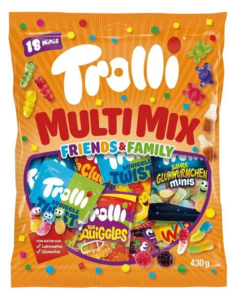 Trolli Multi Mix Friends & Family želejkonfektes 430 g