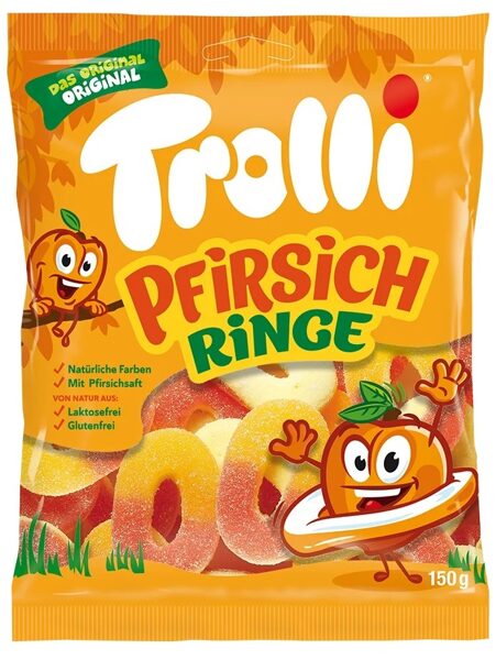 Trolli Pfirsich Ringe želejkonfektes 200 g