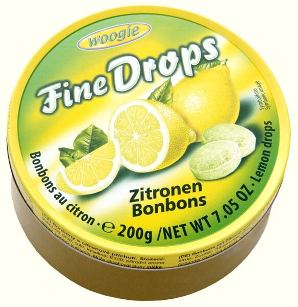 Woogie Fine Drops Zitronen Bonbons citrinos skonio ledinukai 200 g